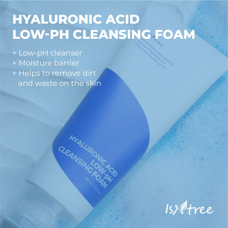 Espuma limpiadora de bajo pH con ácido hialurónico