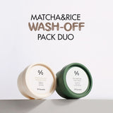 Matcha & Rice Wash-Off Pack Duo