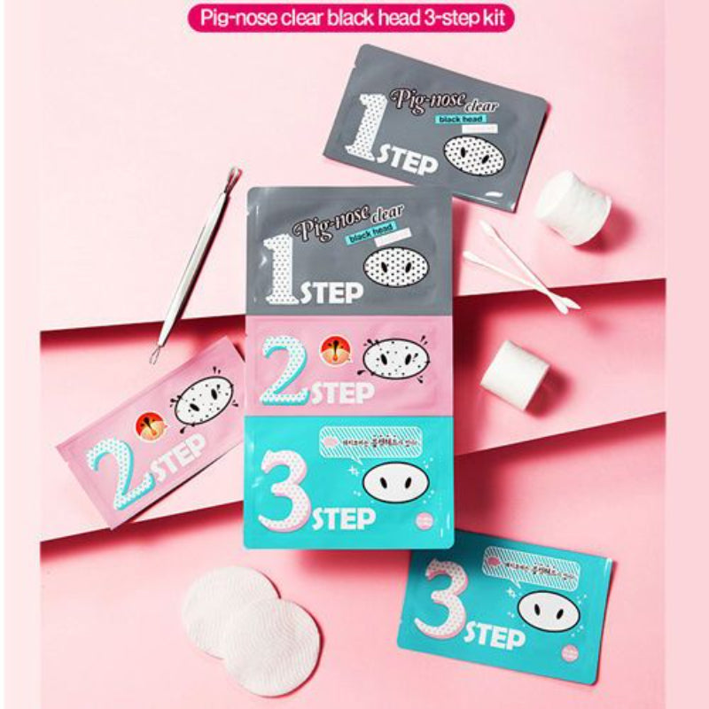 Holika Holika Holika Holika Pig Nose clear black head 3 Step kit - Korean-Skincare