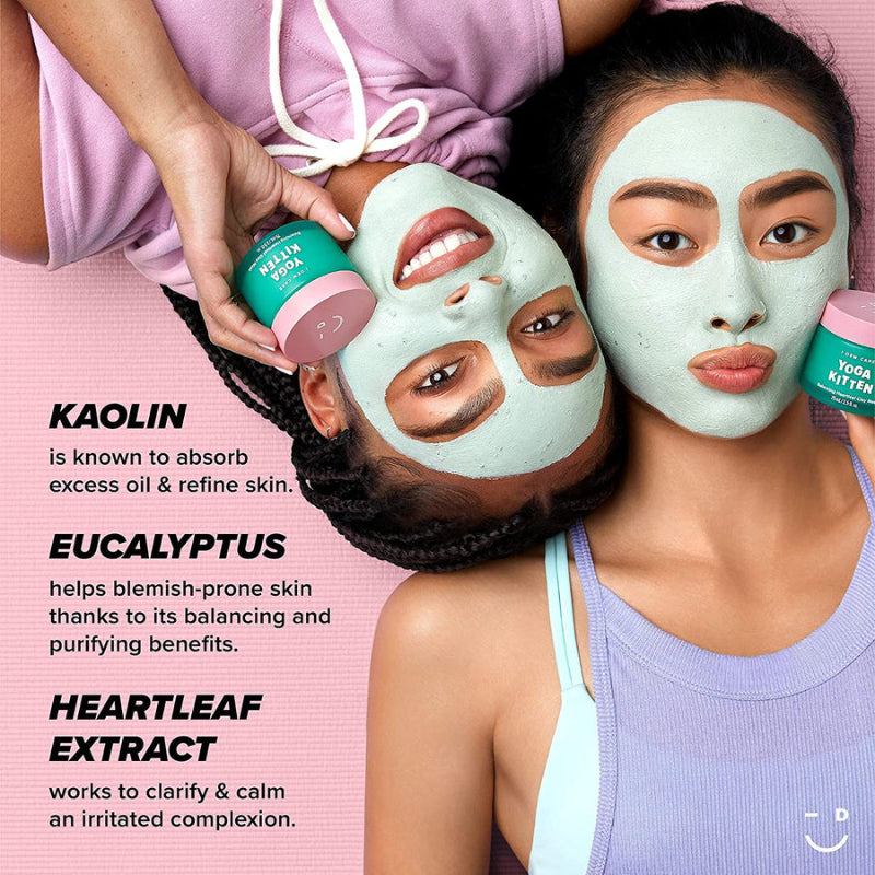  Yoga Kitten Balancing Heartleaf Clay Mask - Korean-Skincare