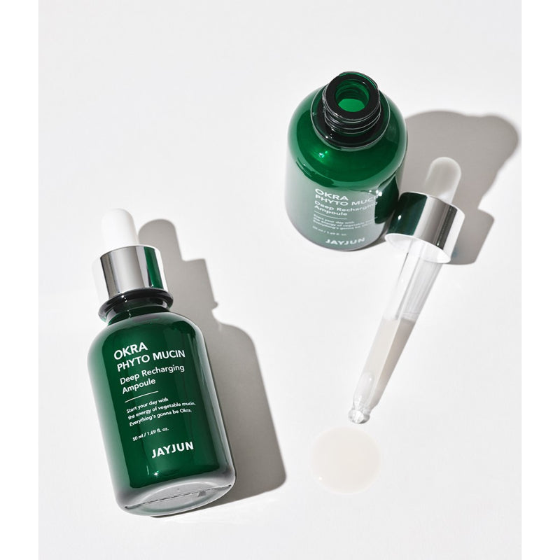  Okra Phyto Mucin Deep Recharging Ampoule - Korean-Skincare