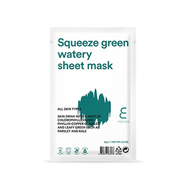 Enature Squeeze Green Watery Sheet Mask - Korean-Skincare