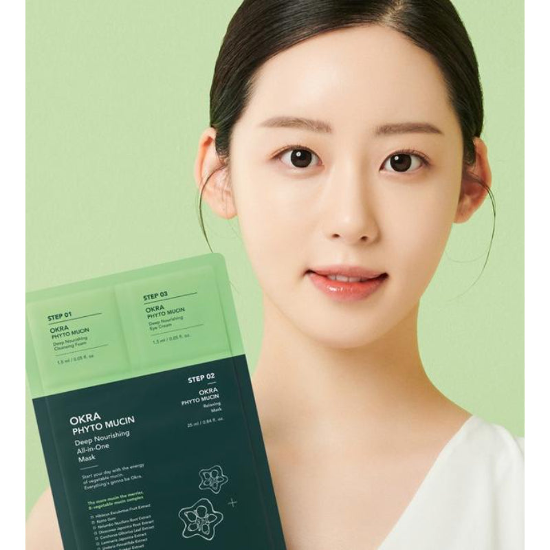  Okra Phyto Mucin Deep Nourishing All-In-One Mask - Korean-Skincare