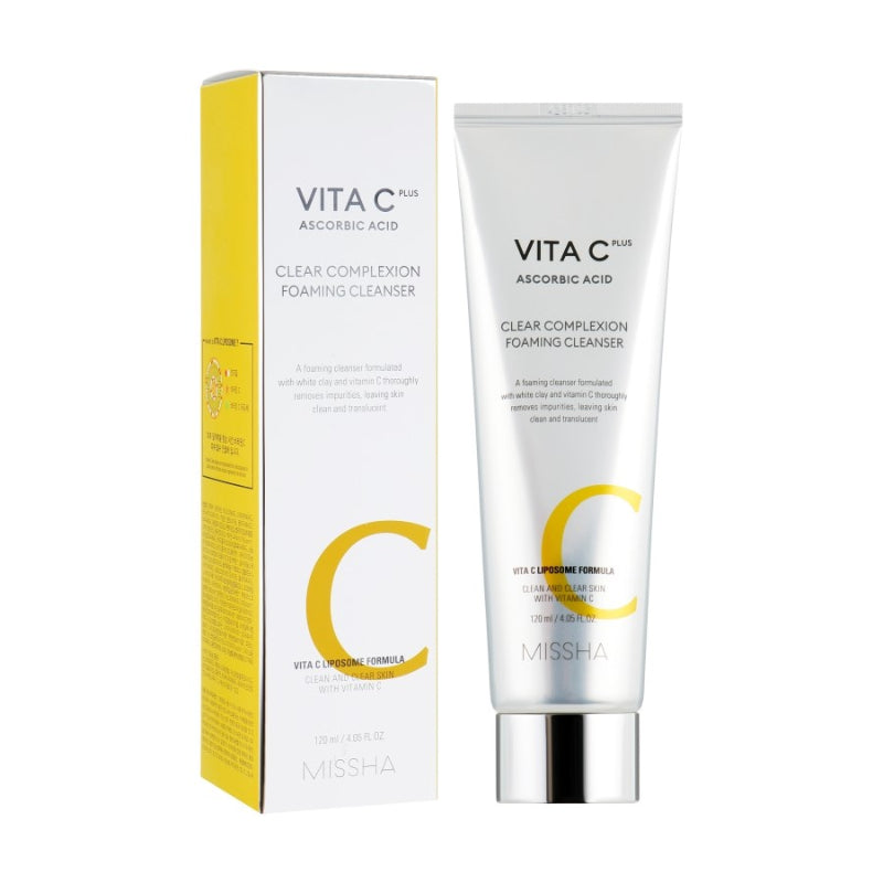 Missha Vita C Plus Clear Complexion Foaming Cleanser - Korean-Skincare